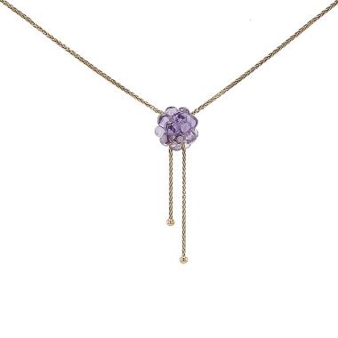 Collier Boucheron Grains de Mûre en or rose et améthyste