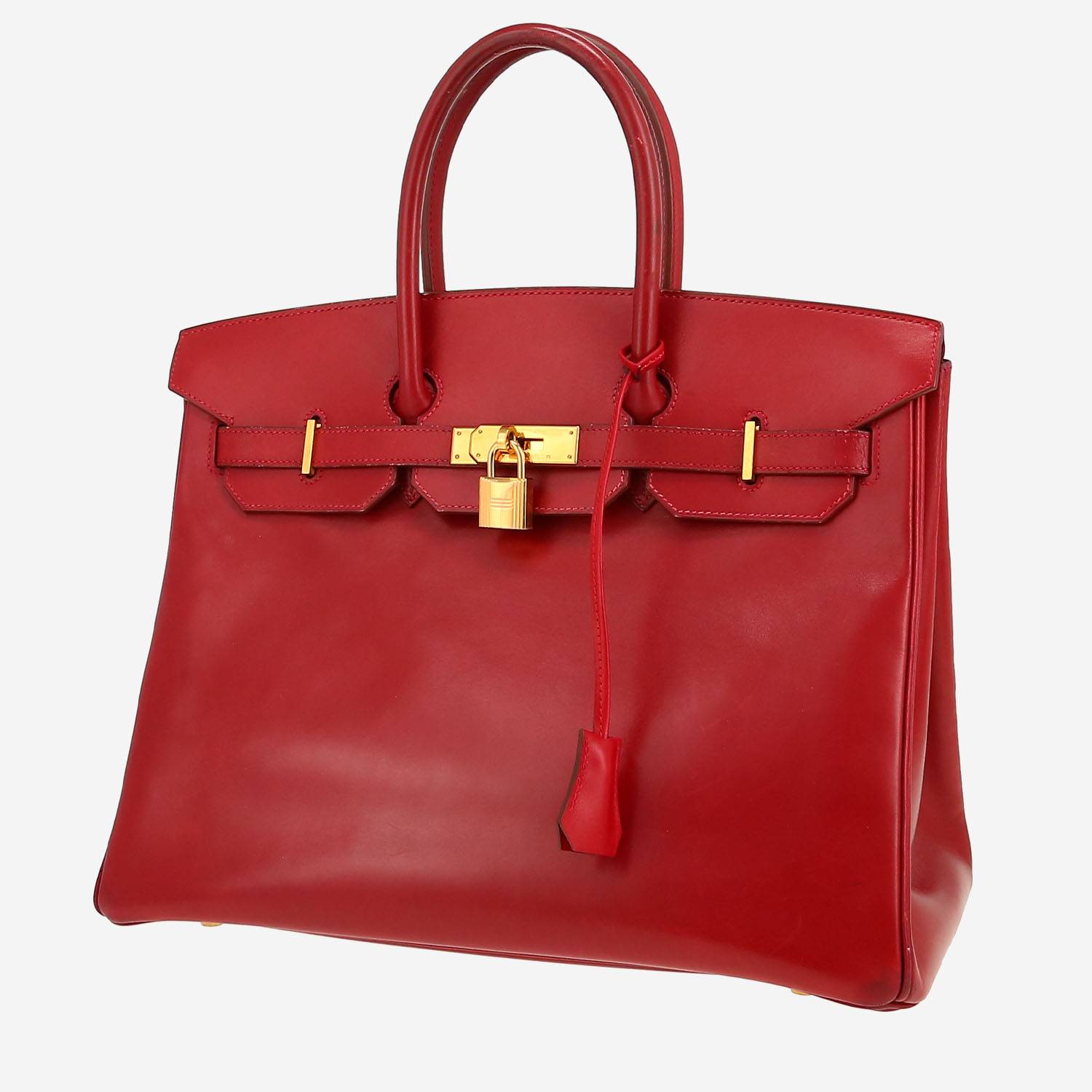 Hermès  Birkin 35 cm handbag  in red box leather