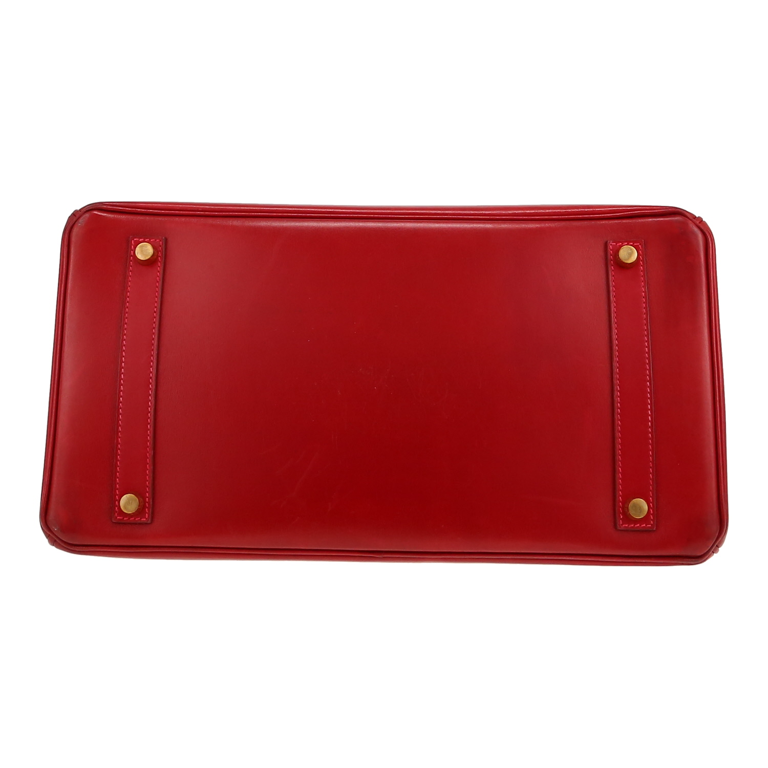 Hermès  Birkin 35 cm handbag  in red box leather - Detail D1