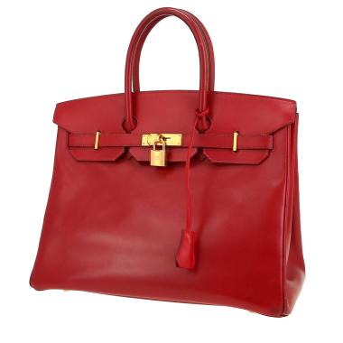 Borsa Hermès  Birkin 35 cm in pelle box rossa