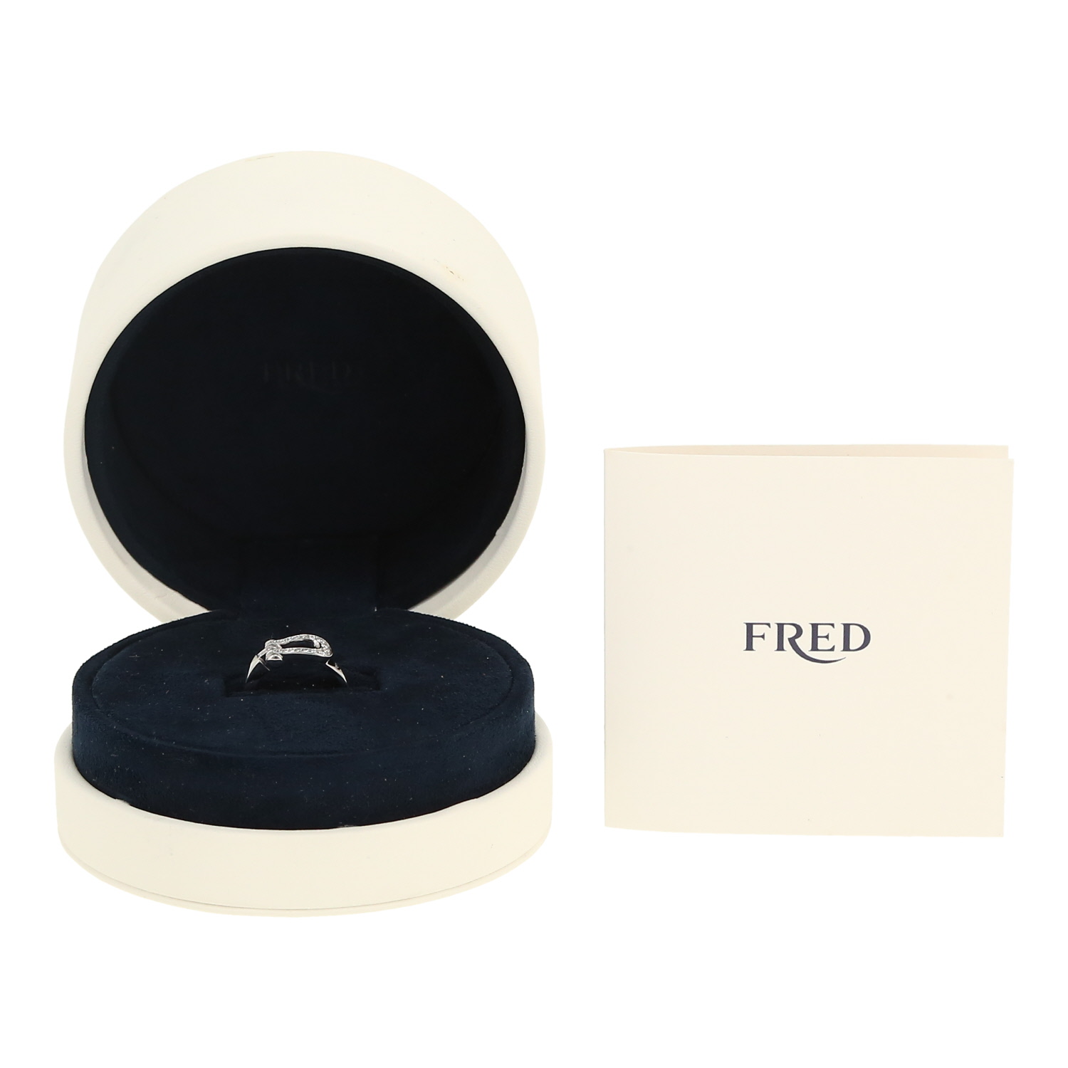 Bague Fred Force 10 moyen modèle en or blanc et diamants - Detail D2