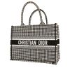 Dior  Book Tote medium model  shopping bag  in black and white canvas - 00pp thumbnail