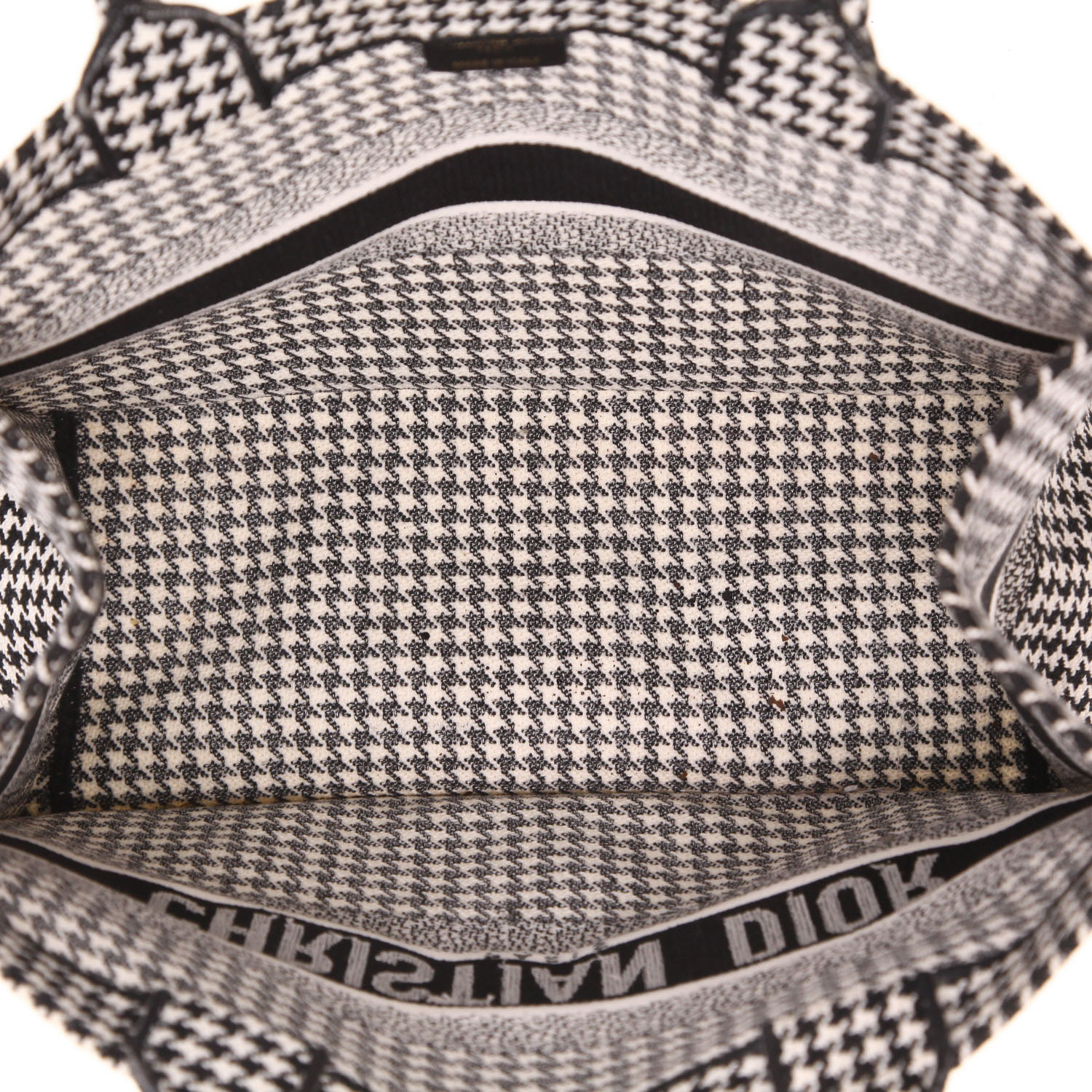 Shopping bag Dior  Book Tote modello medio  in tela nera e bianca - Detail D3