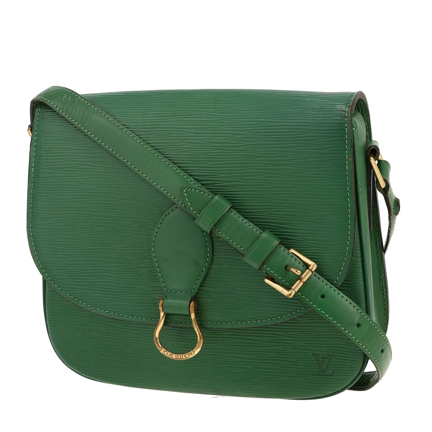Bolso bandolera Louis Vuitton  Saint Cloud en cuero Epi verde