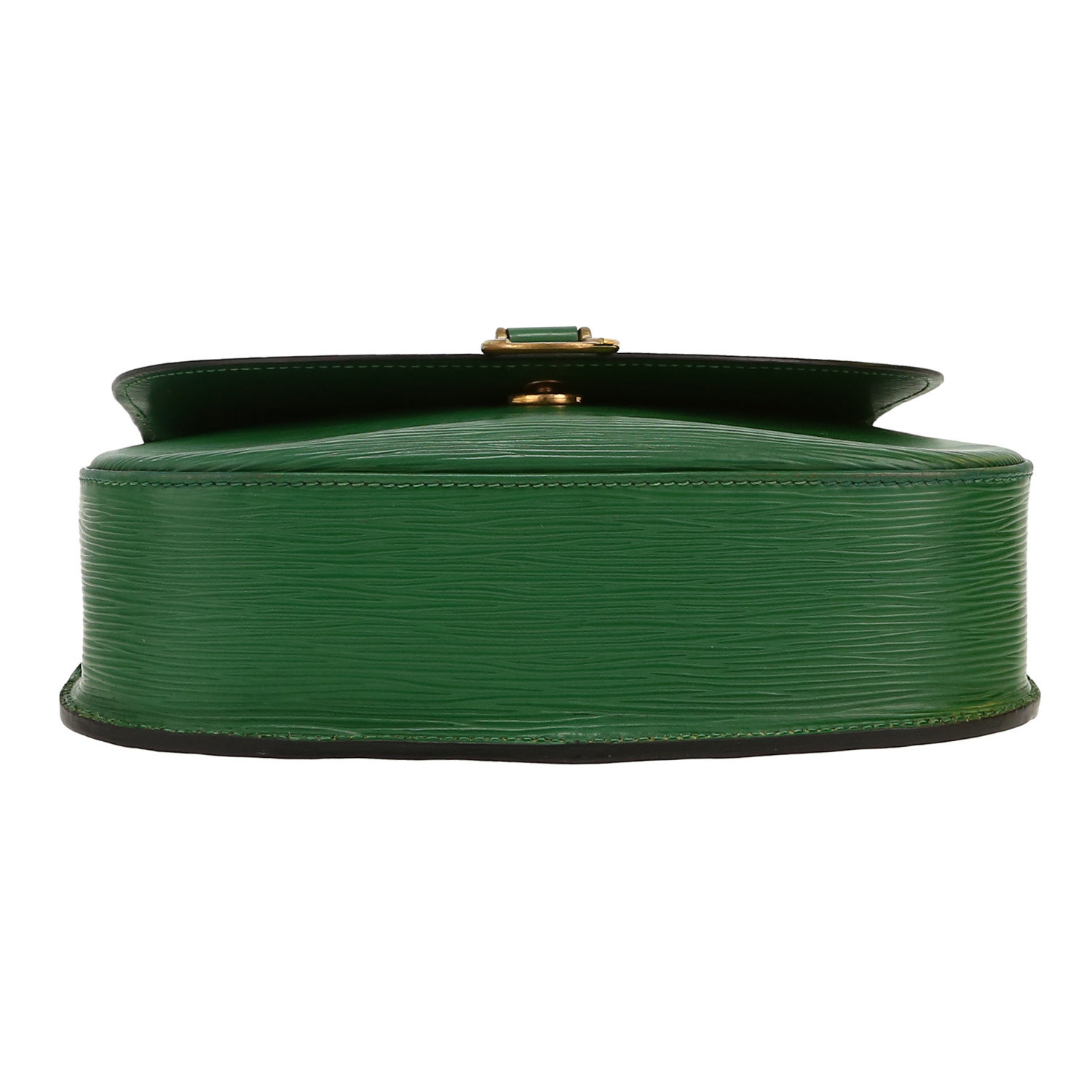 Bolso bandolera Louis Vuitton  Saint Cloud en cuero Epi verde - Detail D1