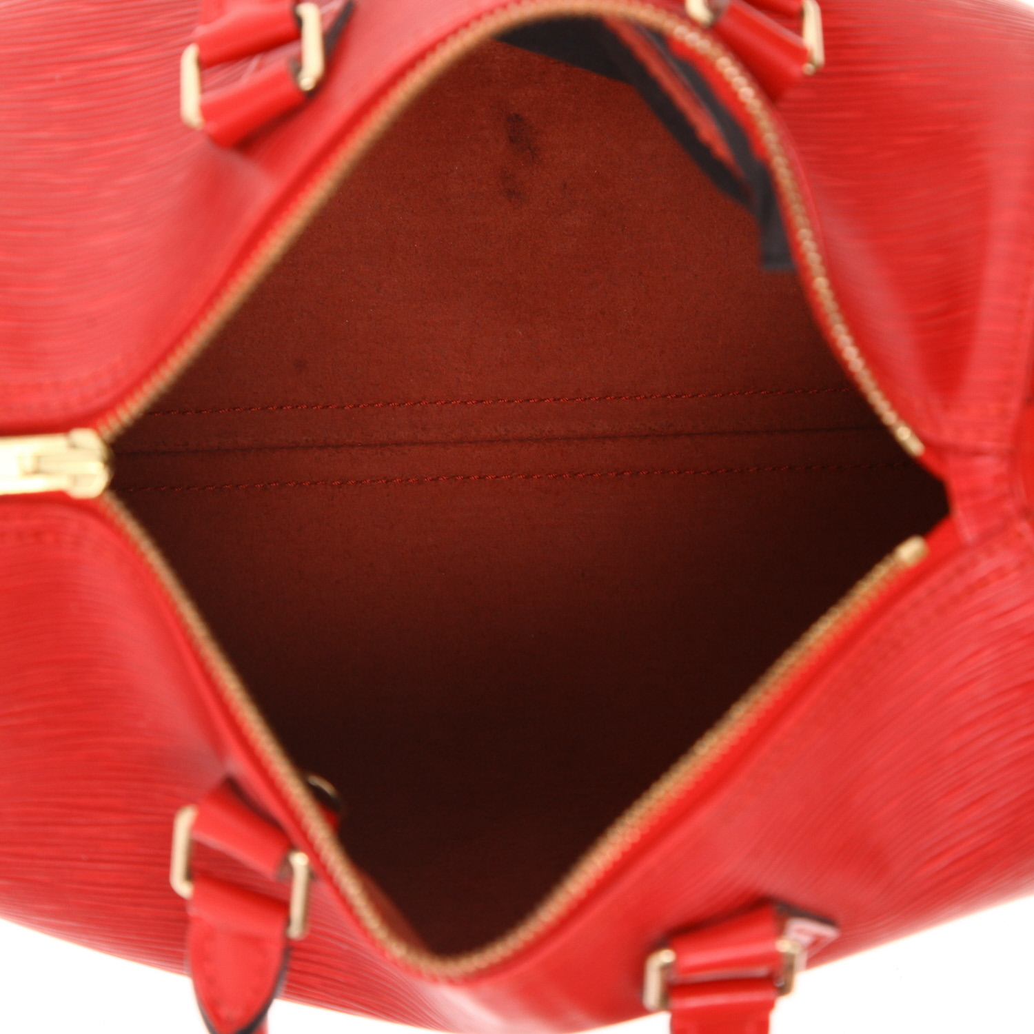 Borsa Louis Vuitton  Speedy 25 in pelle Epi rossa - Detail D3