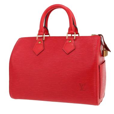 Sac à main Louis Vuitton  Speedy 25 en cuir épi rouge