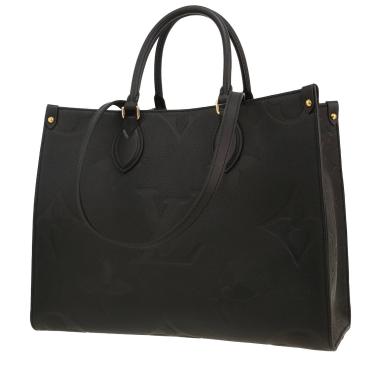 Shopping bag Louis Vuitton  Onthego modello medio  in pelle monogram con stampa nera
