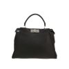 Fendi  Peekaboo Selleria medium model  handbag  in black grained leather - 360 thumbnail