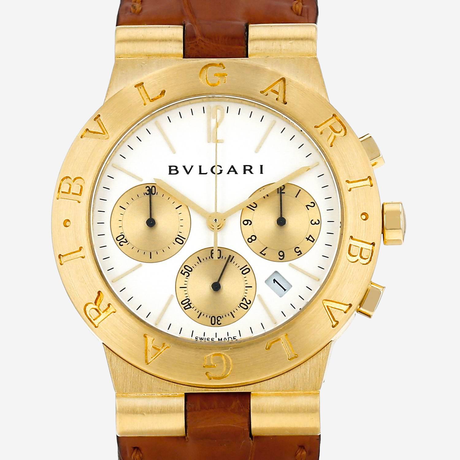 Reloj Bulgari Diagono Chrono de oro amarillo Ref: Bulgari - CH35G  Circa 1990