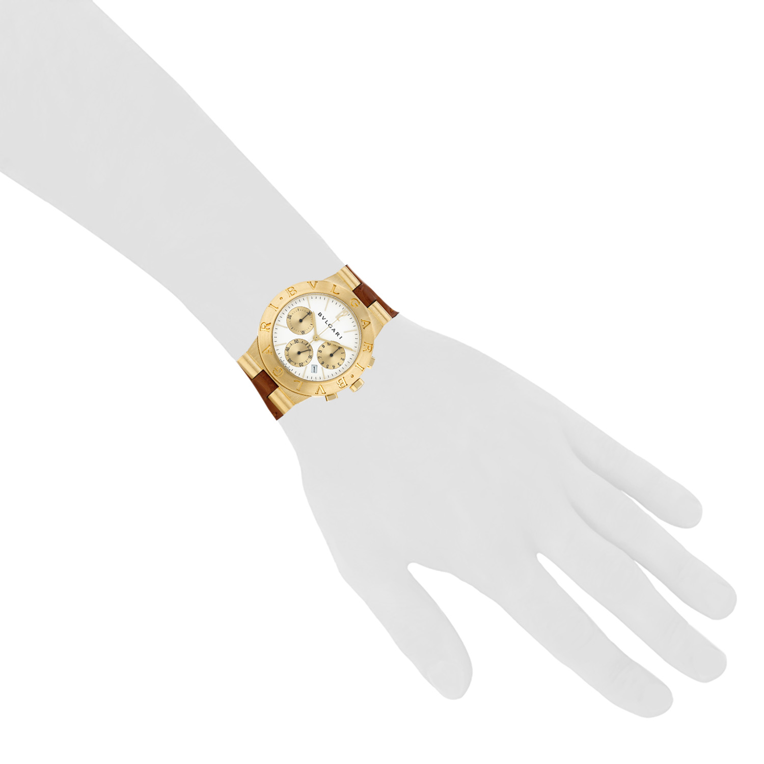 Orologio Bulgari Diagono Chrono in oro giallo Ref: Bulgari - CH35G  Circa 1990 - Detail D1