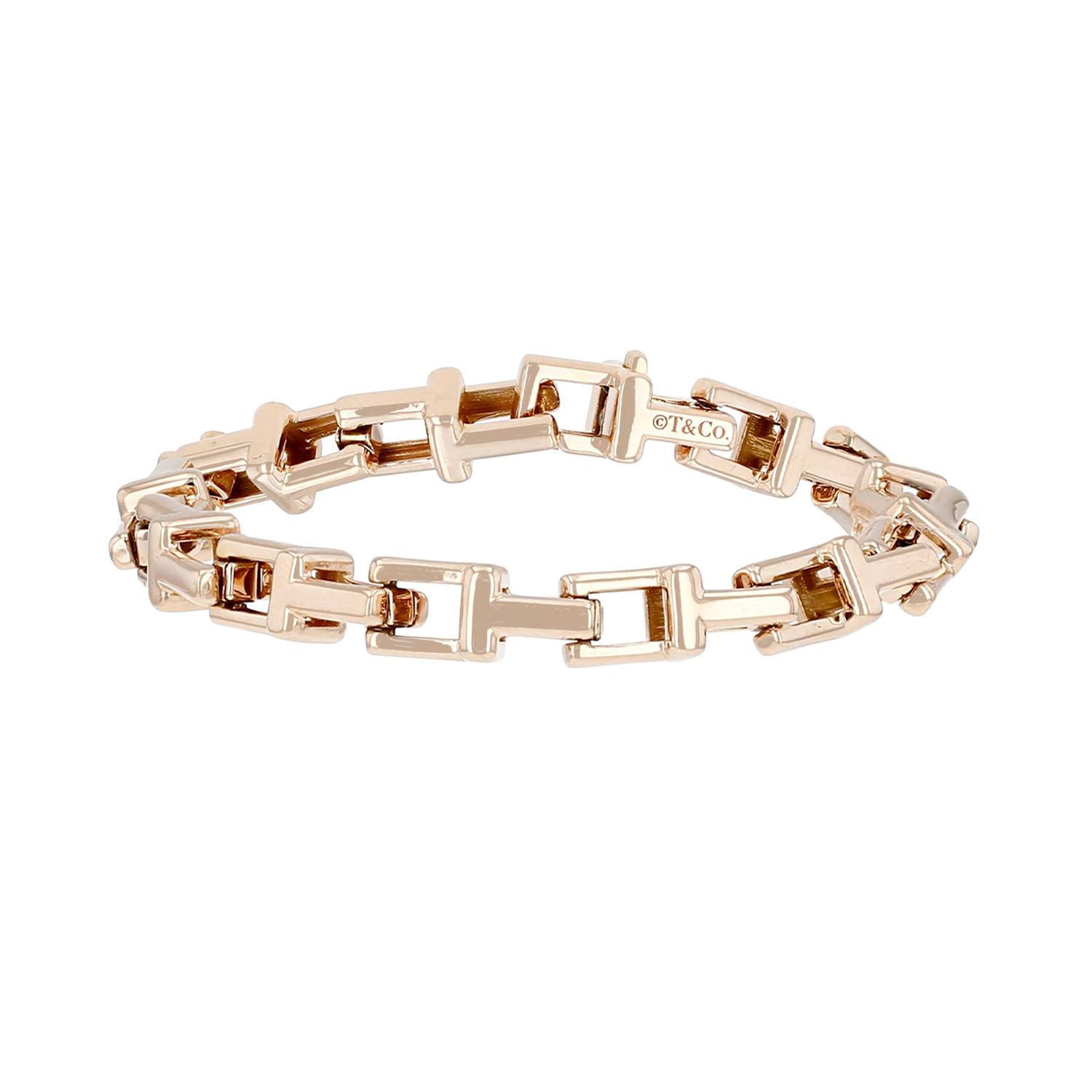 Bracciale Tiffany & Co Tiffany T modello grande in oro rosa