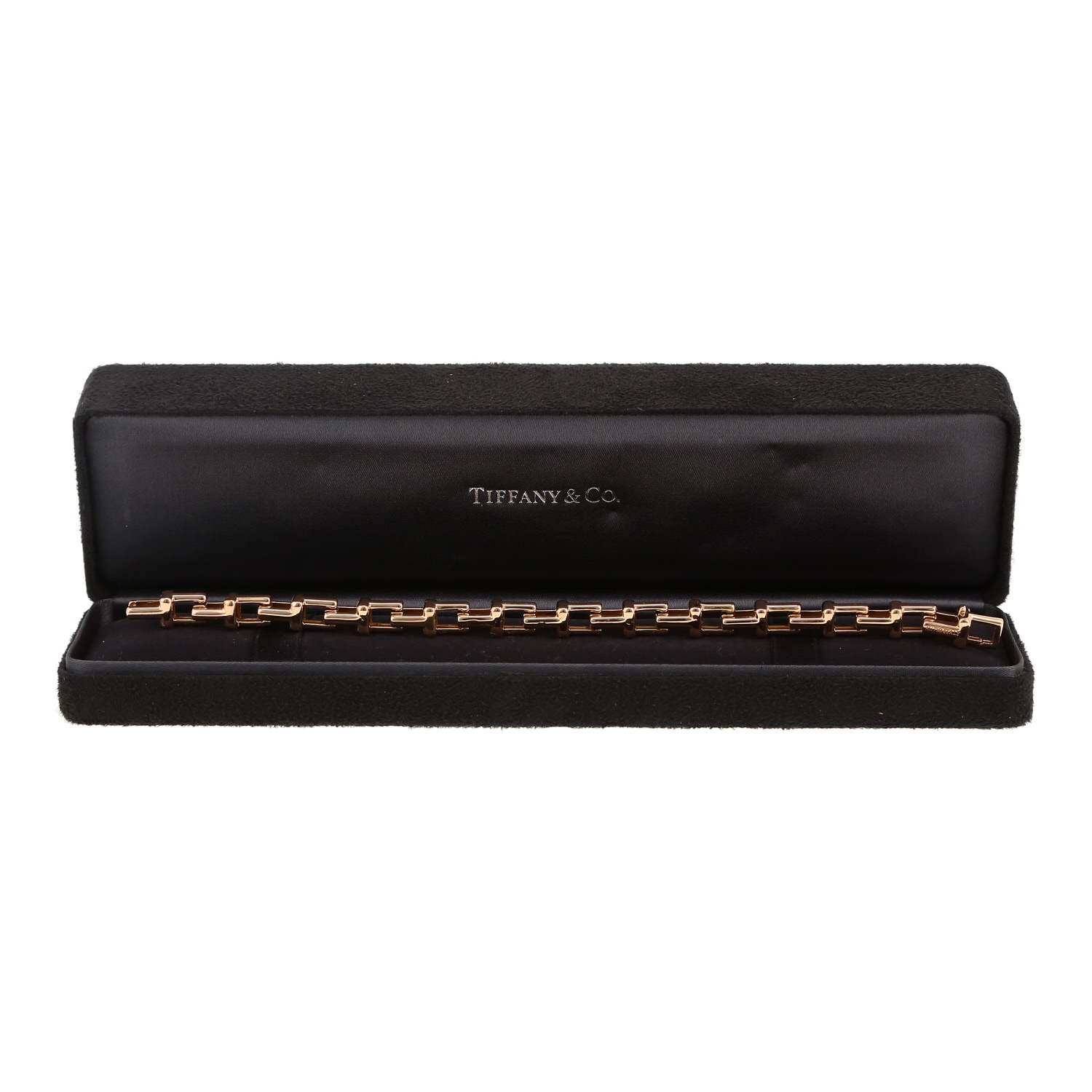 Bracciale Tiffany & Co Tiffany T modello grande in oro rosa - Detail D2