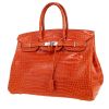 Sac à main Hermès  Birkin 35 cm en crocodile porosus orange - 00pp thumbnail