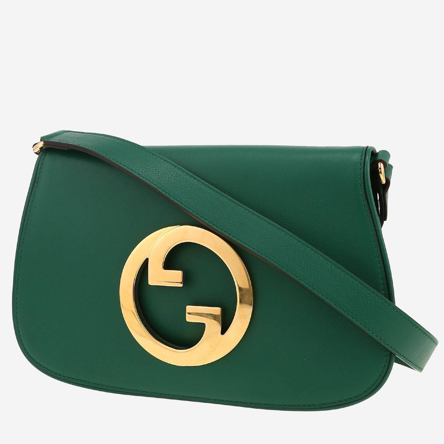 Sac bandoulière Gucci  Blondie en cuir vert