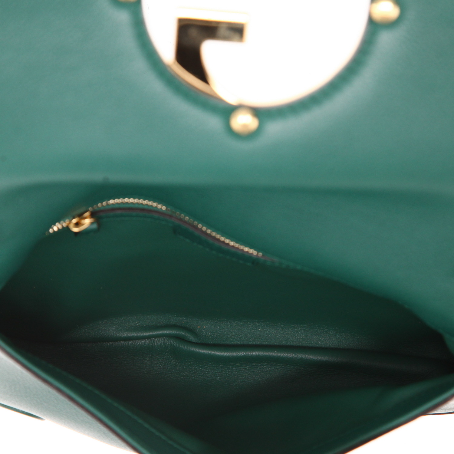 Gucci  Blondie shoulder bag  in green leather - Detail D3