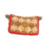 Sac bandoulière Gucci  GG Marmont en raffia beige vert et rouge - 360 thumbnail