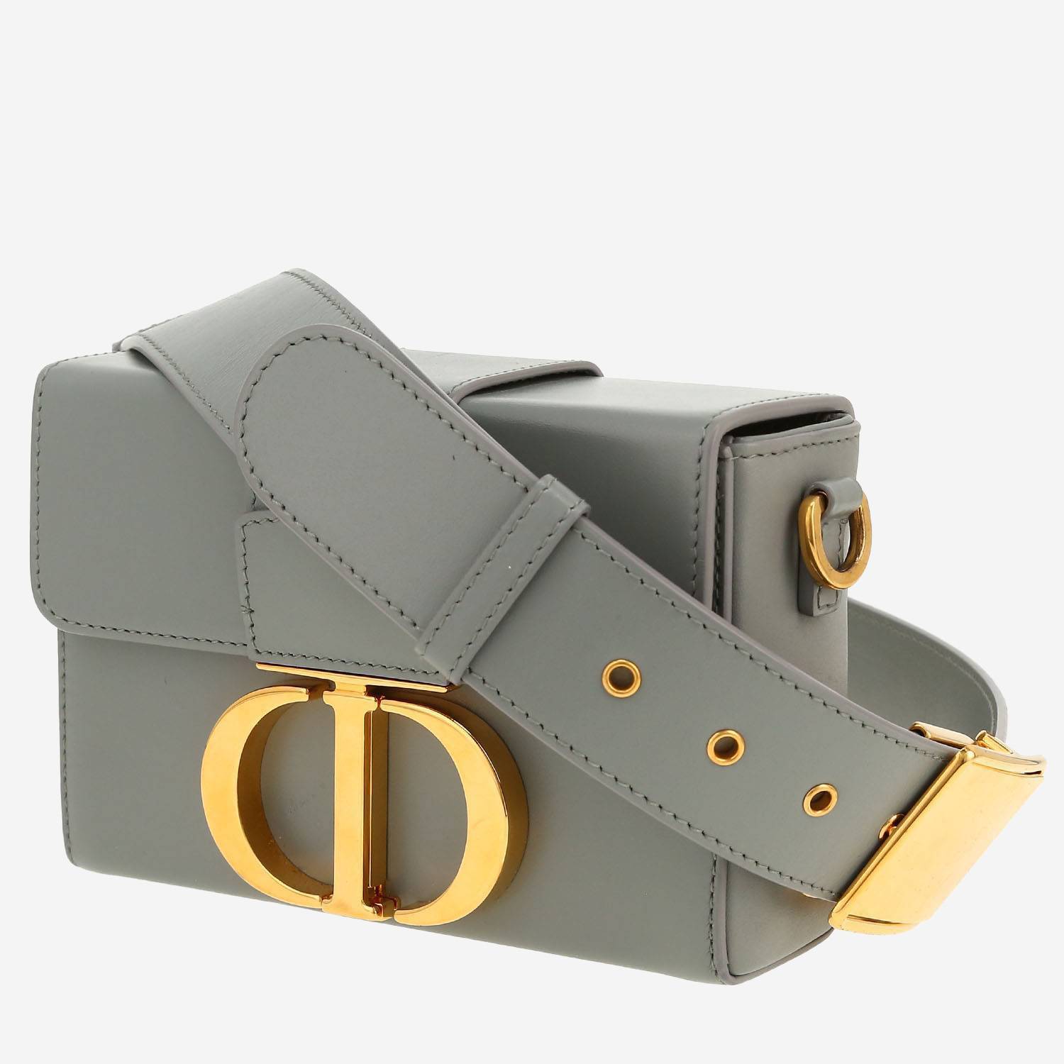 Borsa a tracolla Dior  Box 30 Montaigne in pelle grigia