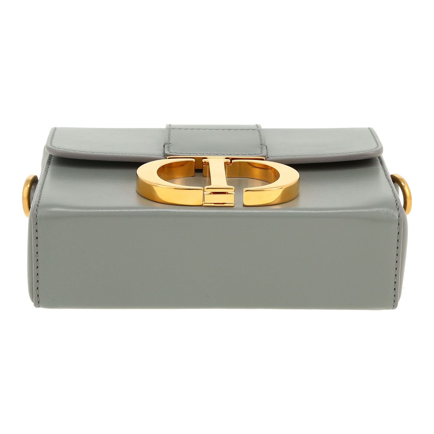 Bolso bandolera Dior  Box 30 Montaigne en cuero gris - Detail D1