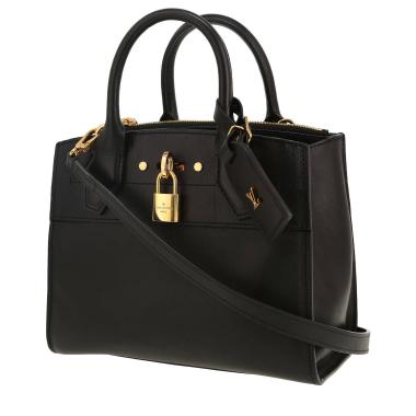 Sac bandoulière Louis Vuitton  City Steamer petit modèle  en cuir noir