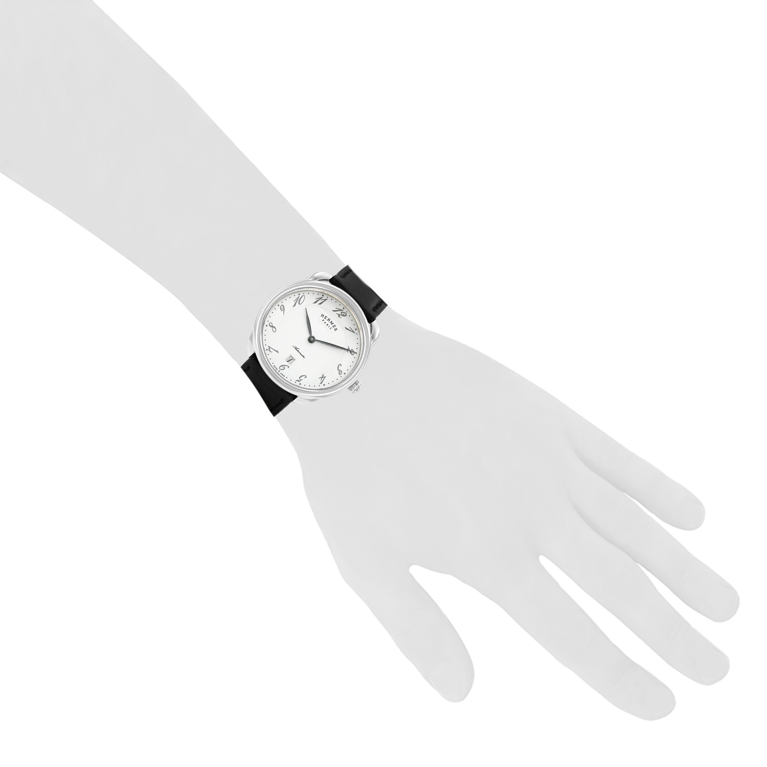 Hermès Arceau  in stainless steel Ref: Hermès - AR8.61aq  Circa 2010 - Detail D1