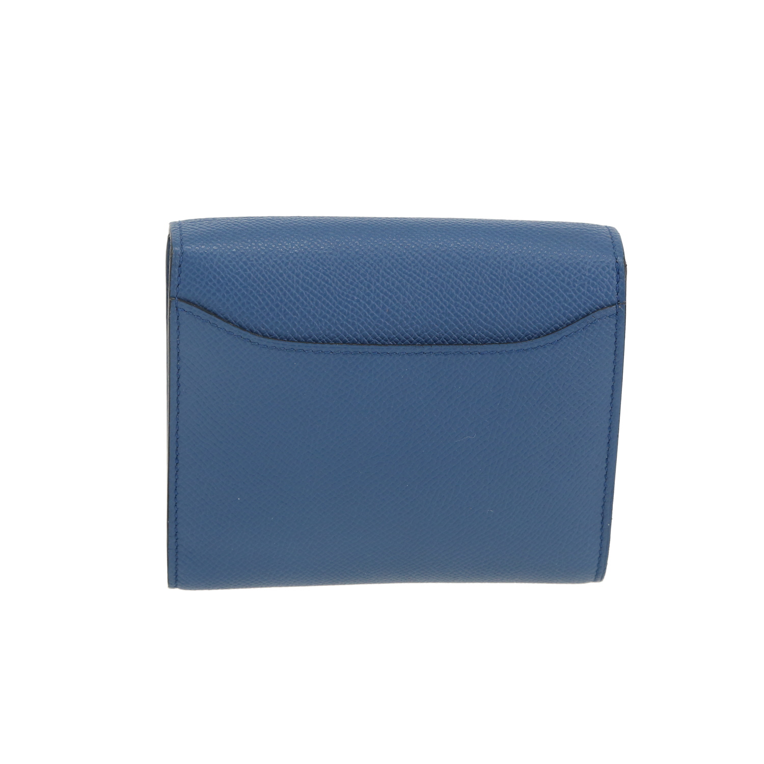 Monedero Hermès  Constance Wallet en cuero epsom azul - Detail D6