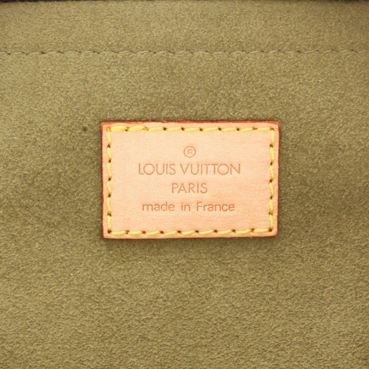 Sac à main Louis Vuitton  Neo Speedy en toile denim monogrammée vert-kaki et cuir naturel - Detail D2