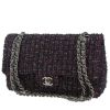 Sac à main Chanel  Timeless Classic en tweed bleu-marine et bordeaux - 00pp thumbnail
