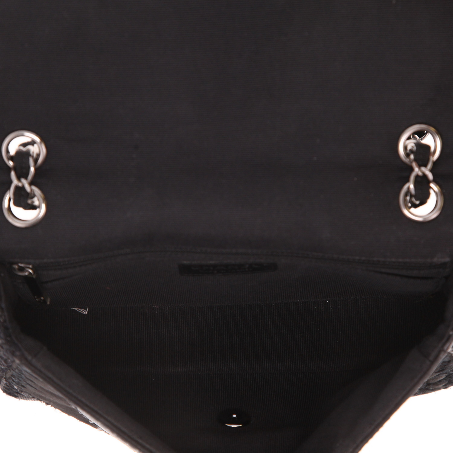 Bolso de mano Chanel  Timeless Classic en tweed negro - Detail D3