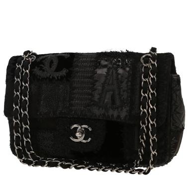 Bolso de mano Chanel  Timeless Classic en tweed negro