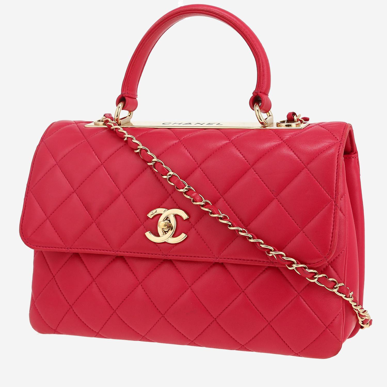 Chanel  Trendy CC shoulder bag  in pink quilted leather