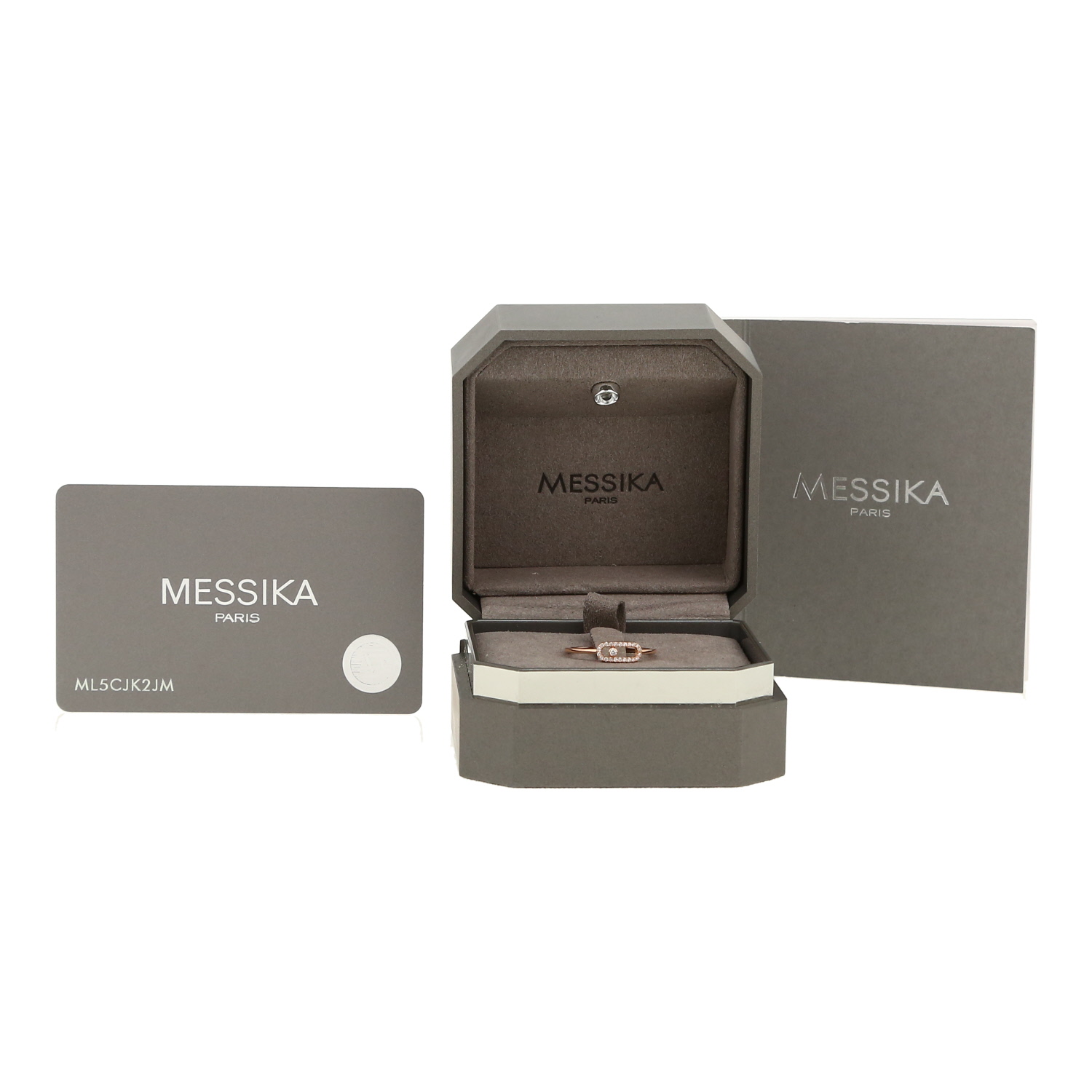 Bague Messika Move Uno en or rose et diamants - Detail D2