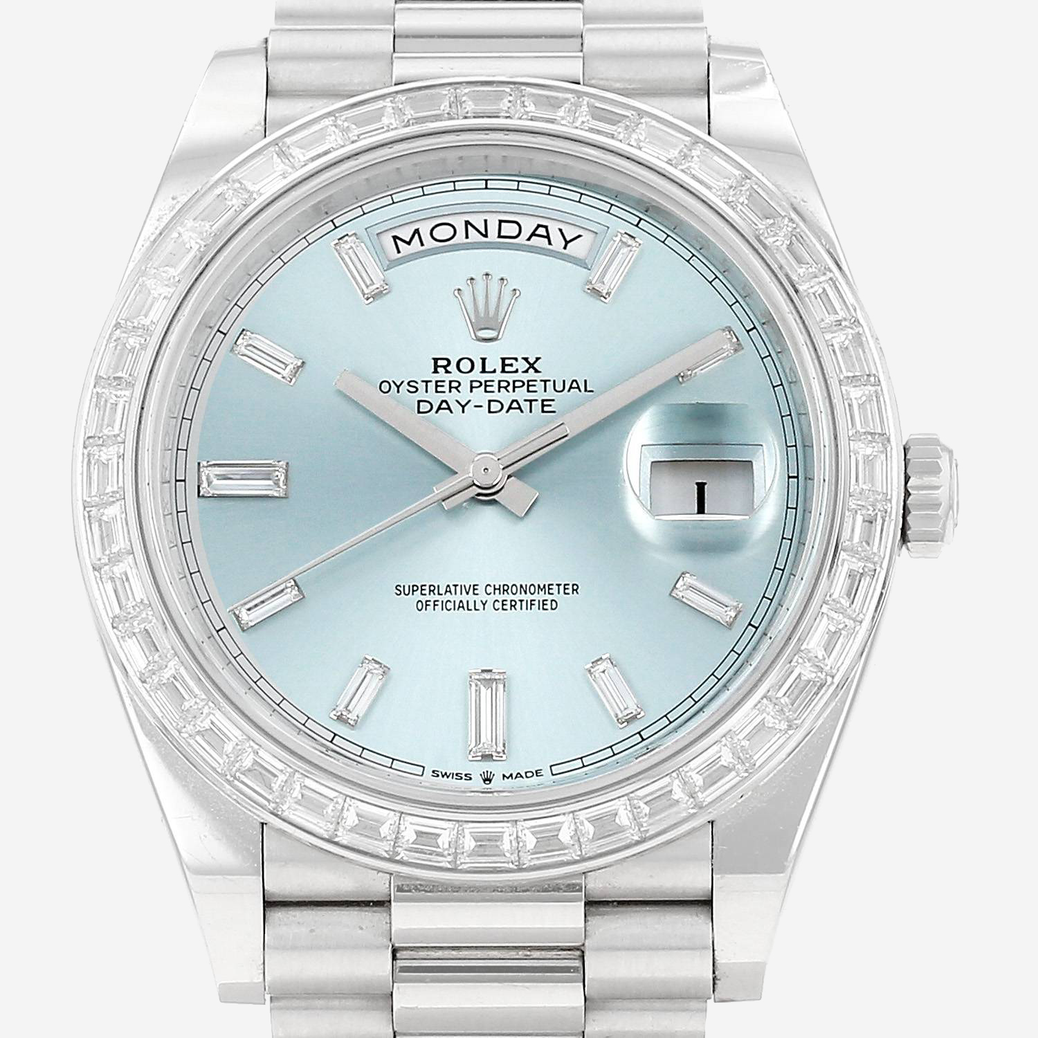 Rolex Day-Date in platinium and diamonds Ref: Rolex - 228396TBR Circa 2020