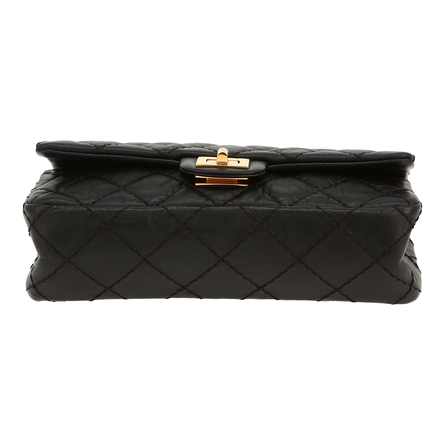 Chanel  2.55 clutch-belt  in black quilted leather - Detail D1