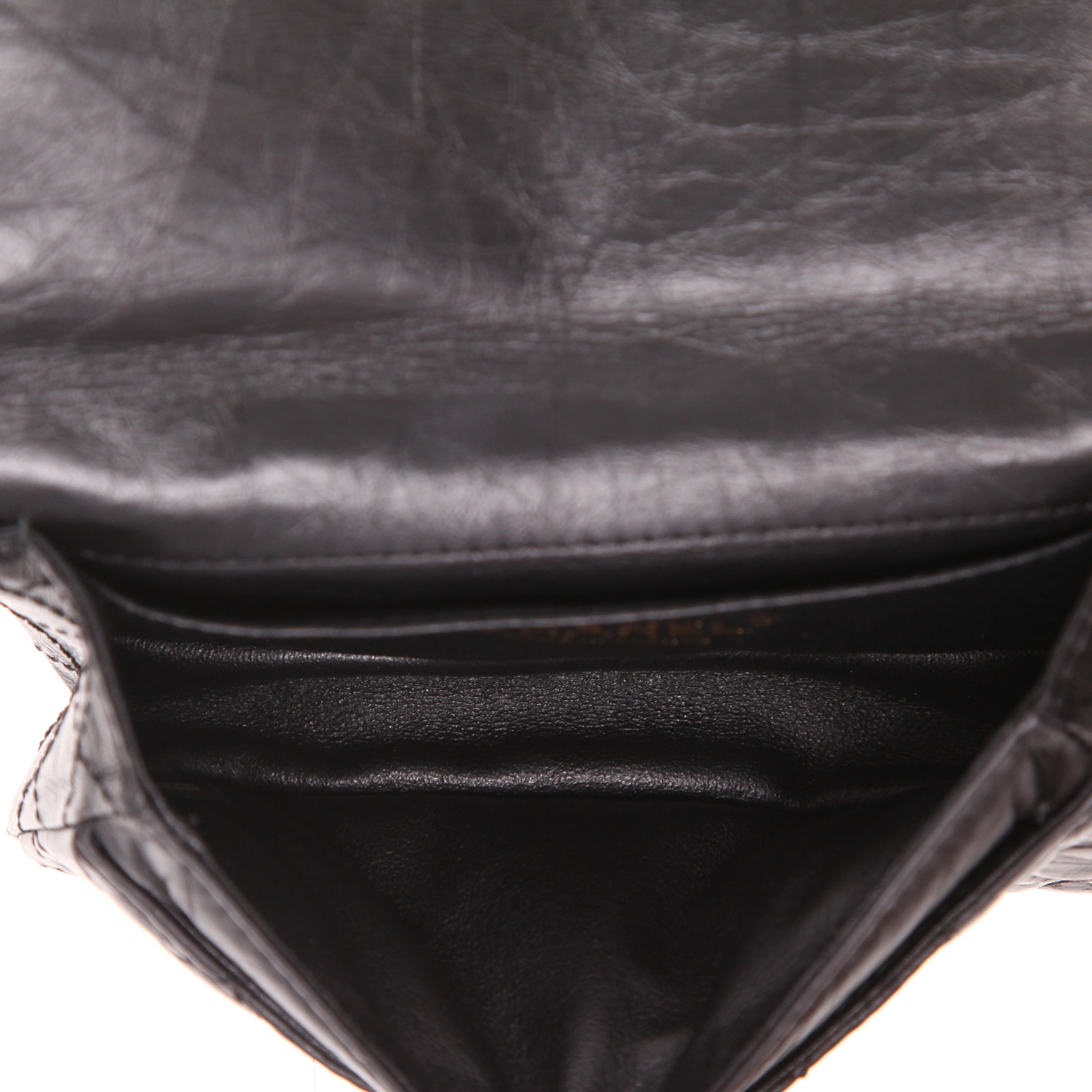 Chanel  2.55 clutch-belt  in black quilted leather - Detail D3