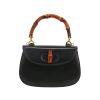 Sac à main Gucci  Bamboo en cuir bleu-marine et bambou - 360 thumbnail