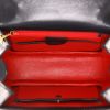Gucci  Bamboo handbag  in navy blue leather  and bamboo - Detail D3 thumbnail