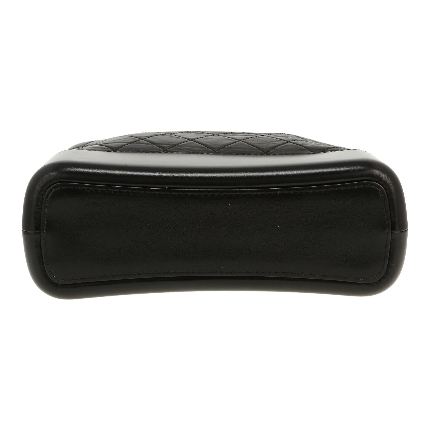 Chanel  Gabrielle  medium model  shoulder bag  in black quilted leather - Detail D1