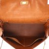 Hermès  Kelly 32 cm handbag  in gold Barenia leather  and beige canvas - Detail D3 thumbnail