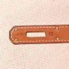 Hermès  Kelly 32 cm handbag  in gold Barenia leather  and beige canvas - Detail D4 thumbnail