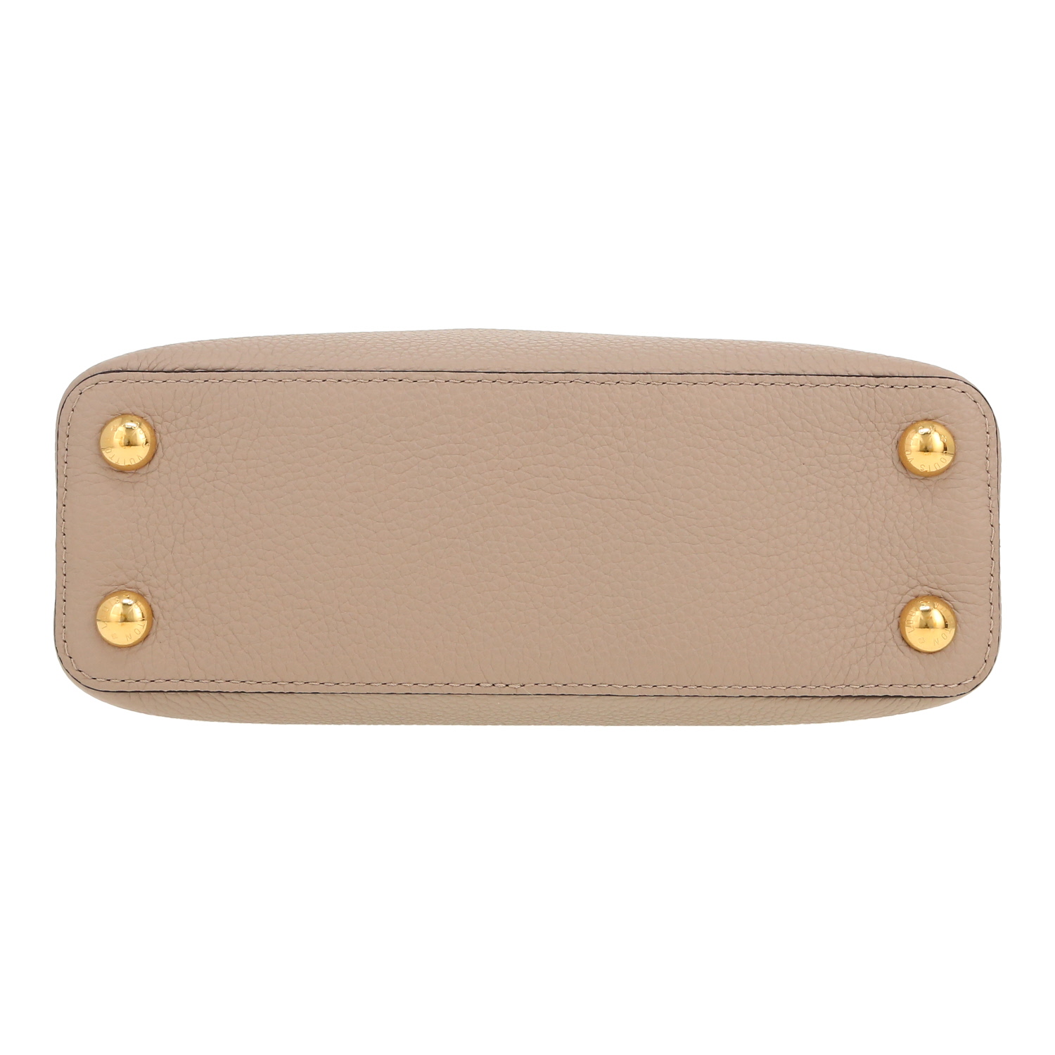 Borsa a tracolla Louis Vuitton  Capucines BB in pelle taurillon clemence beige - Detail D1