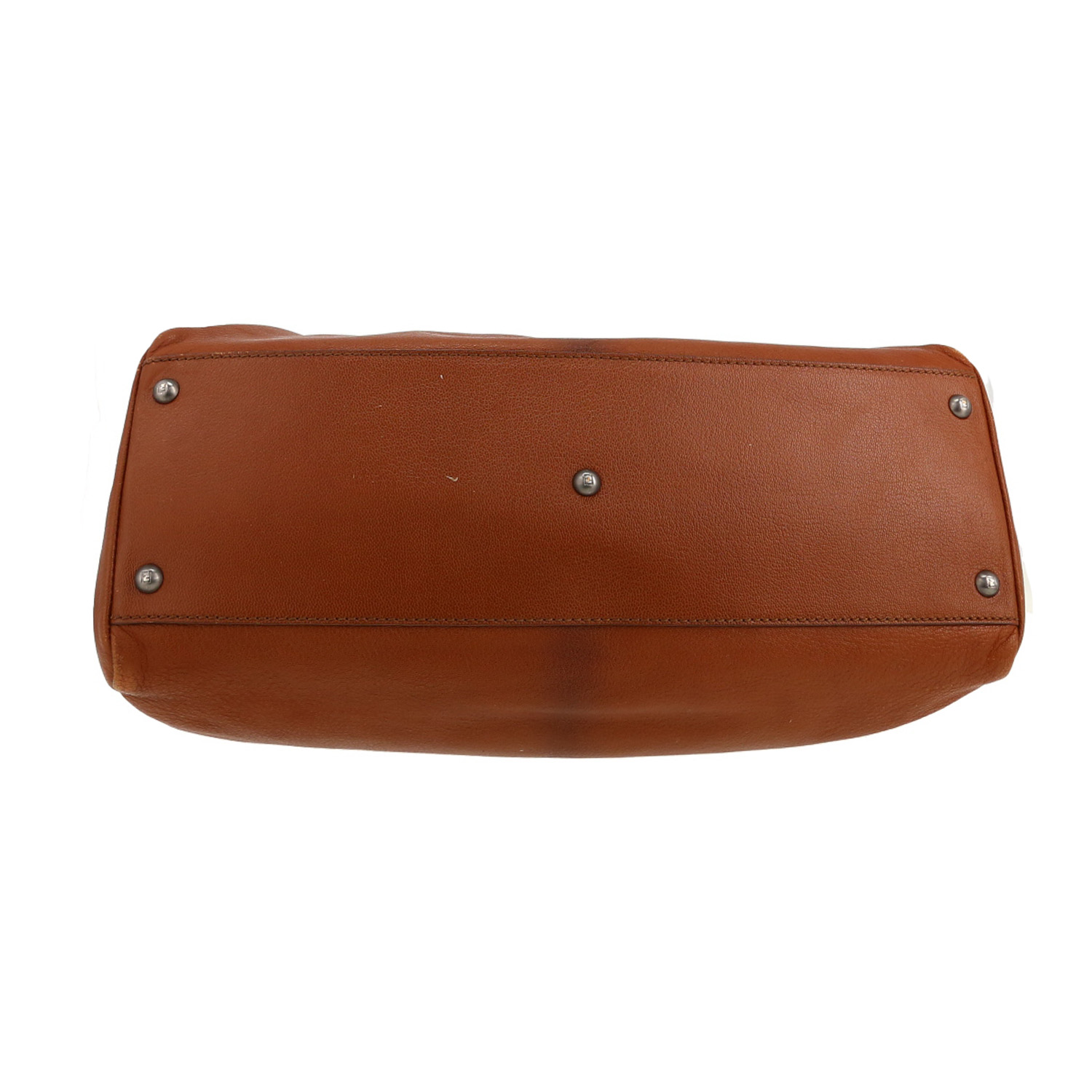 Fendi  Peekaboo handbag  in brown leather - Detail D1