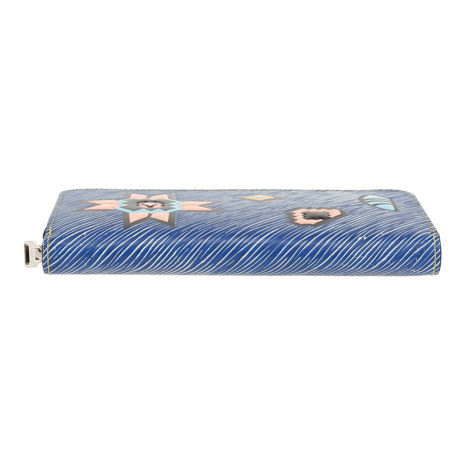 Louis Vuitton Zippy wallet in blue epi leather - Detail D1