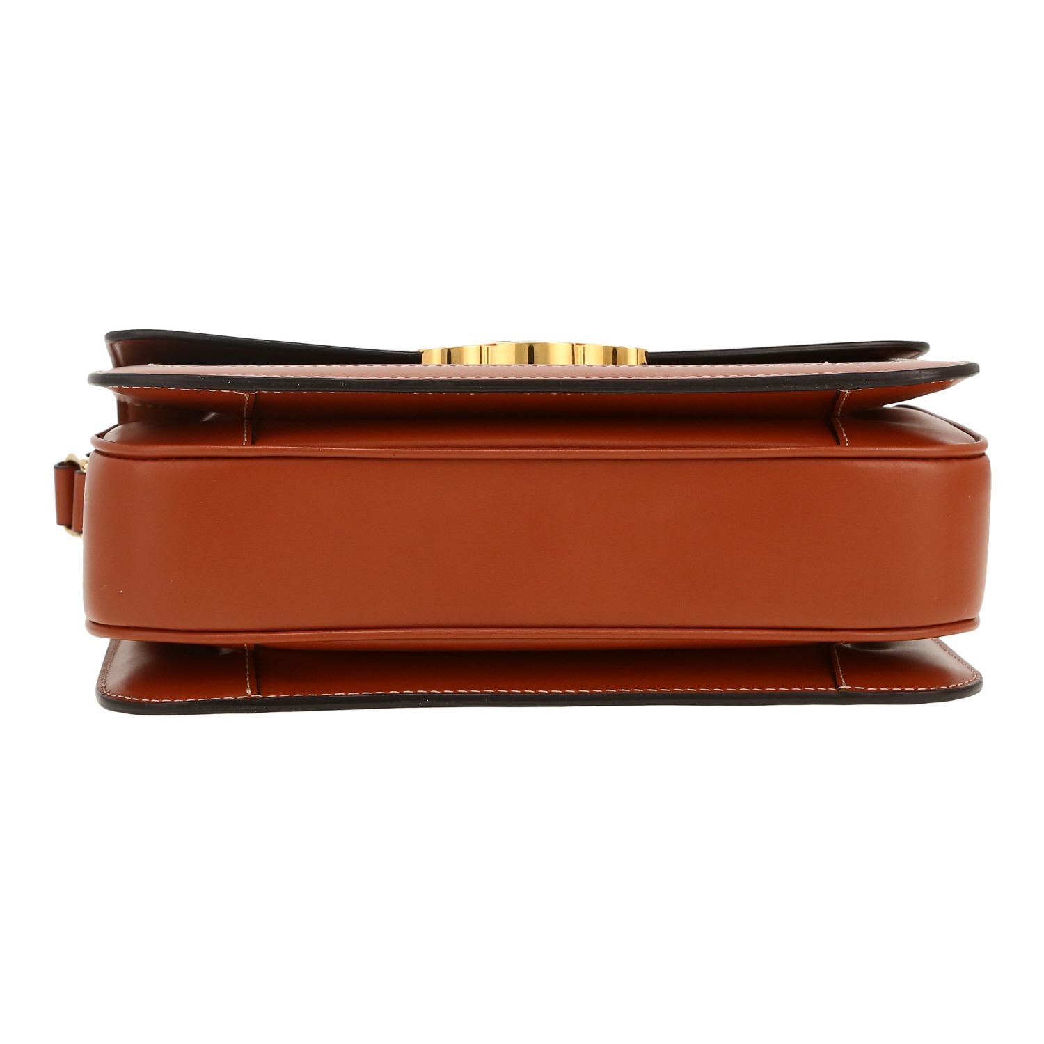 Borsa a tracolla Celine  Triomphe in tela "Triomphe" marrone e pelle marrone - Detail D1