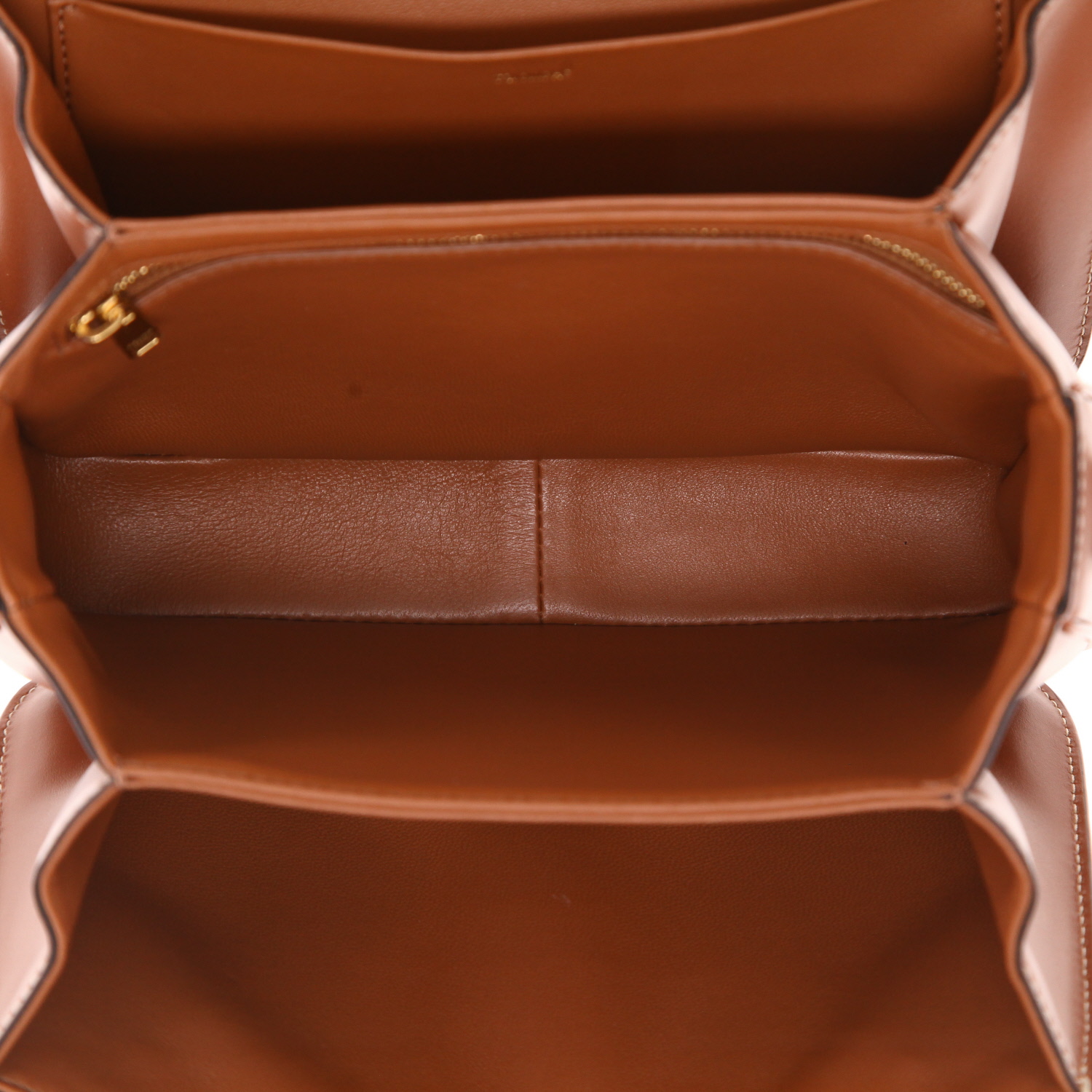 Bolso bandolera Celine  Triomphe en tejido "Triomphe" marrón y cuero marrón - Detail D3