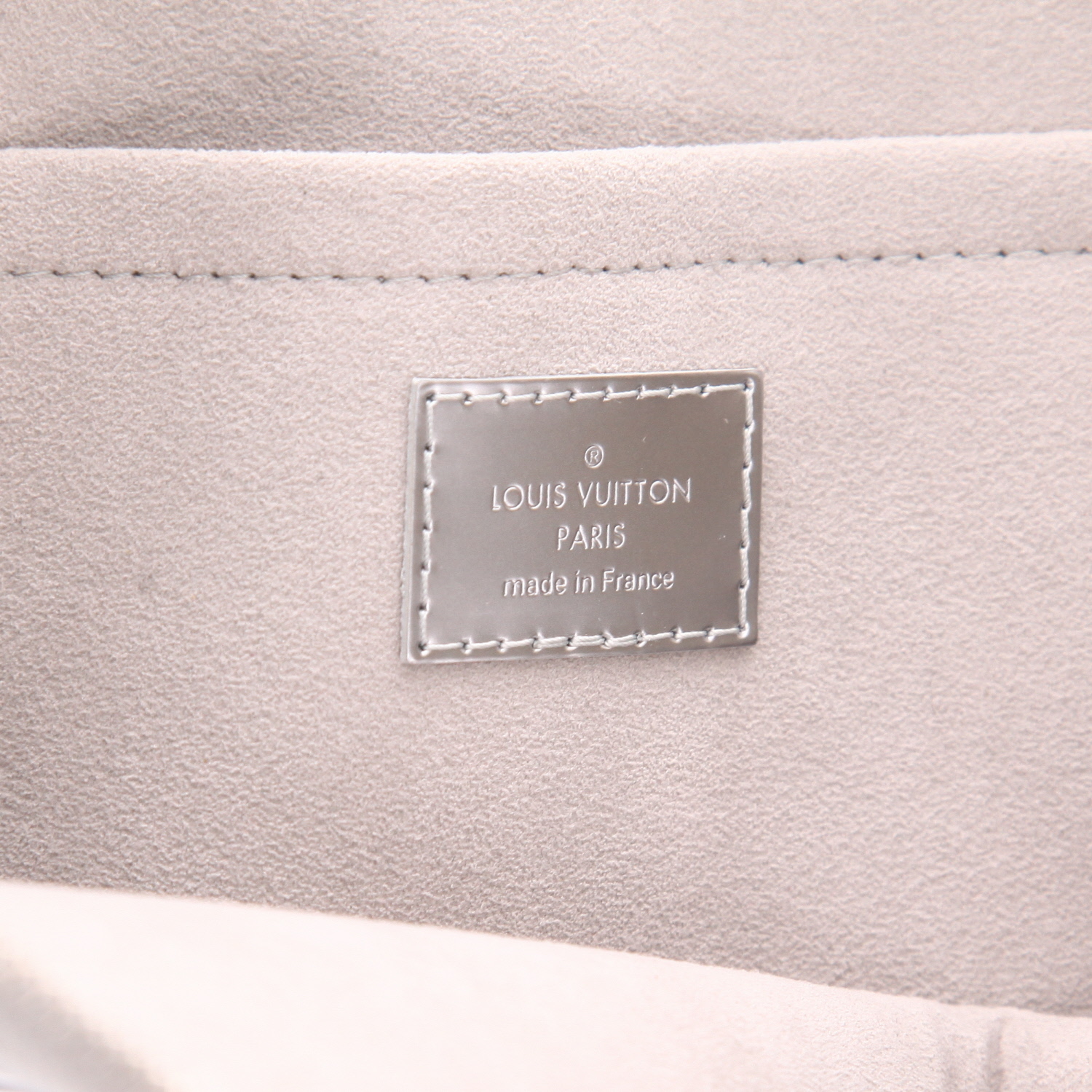 Bolsito de mano Louis Vuitton  Pochette Jour en cuero Epi plateado - Detail D2