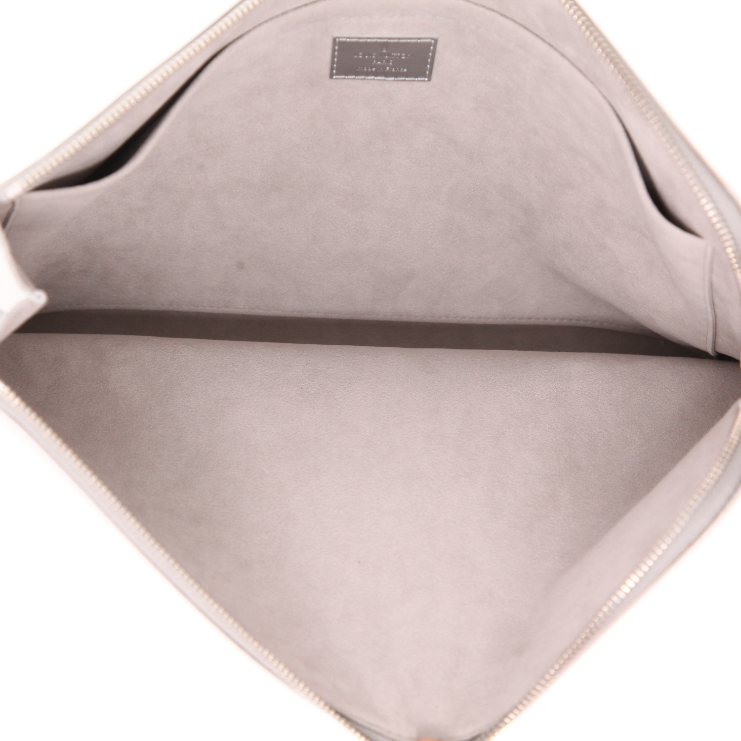 Bolsito de mano Louis Vuitton  Pochette Jour en cuero Epi plateado - Detail D3