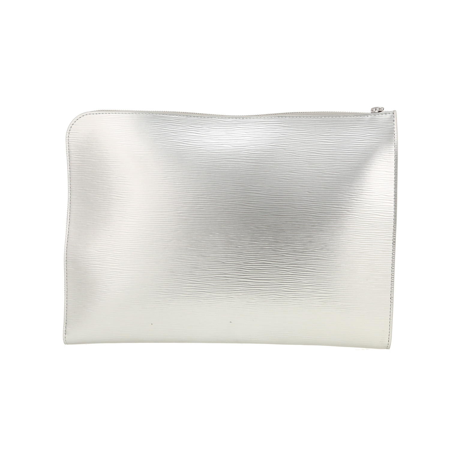 Bolsito de mano Louis Vuitton  Pochette Jour en cuero Epi plateado - Detail D8