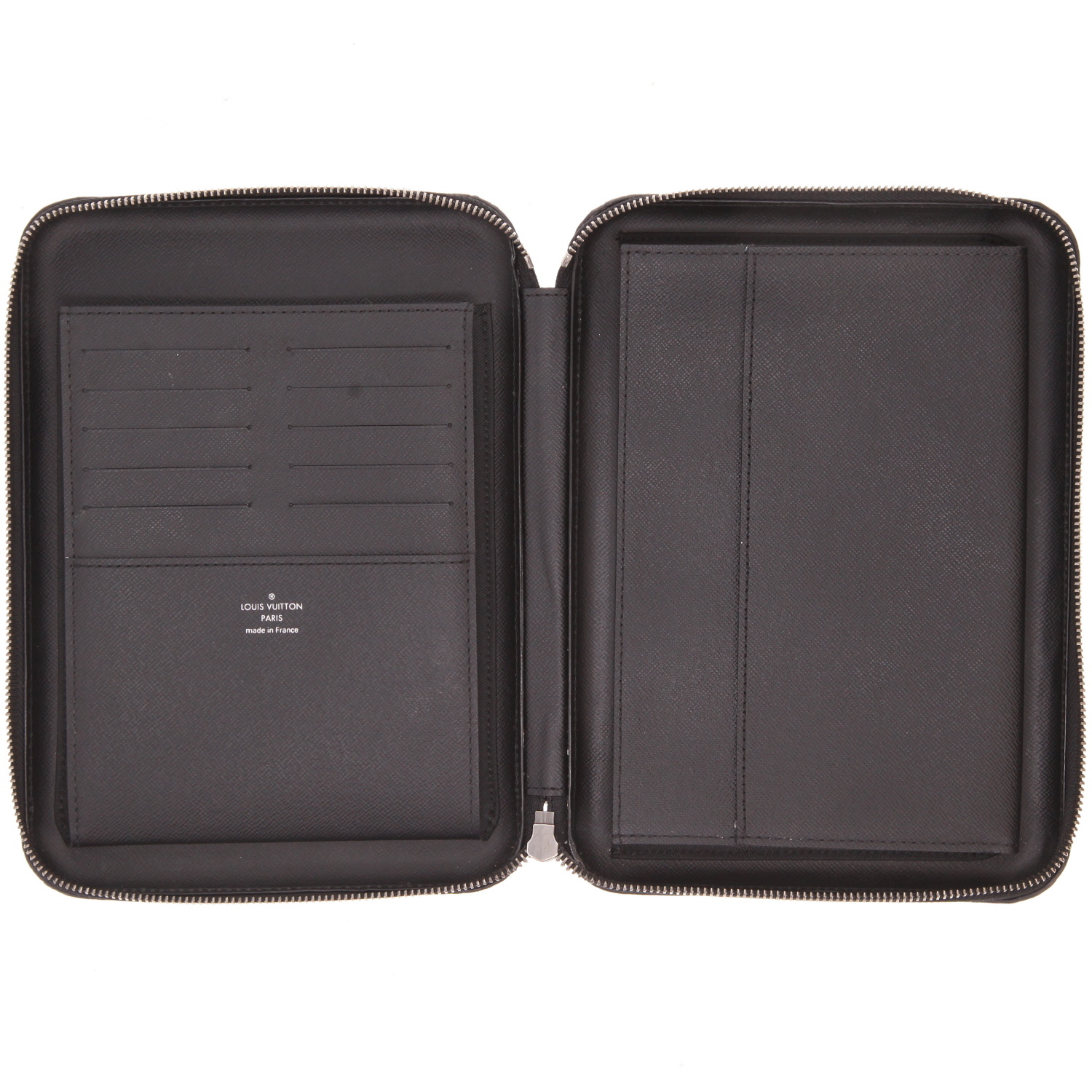 Pochette Louis Vuitton   en toile monogram gris Graphite et cuir noir - Detail D3