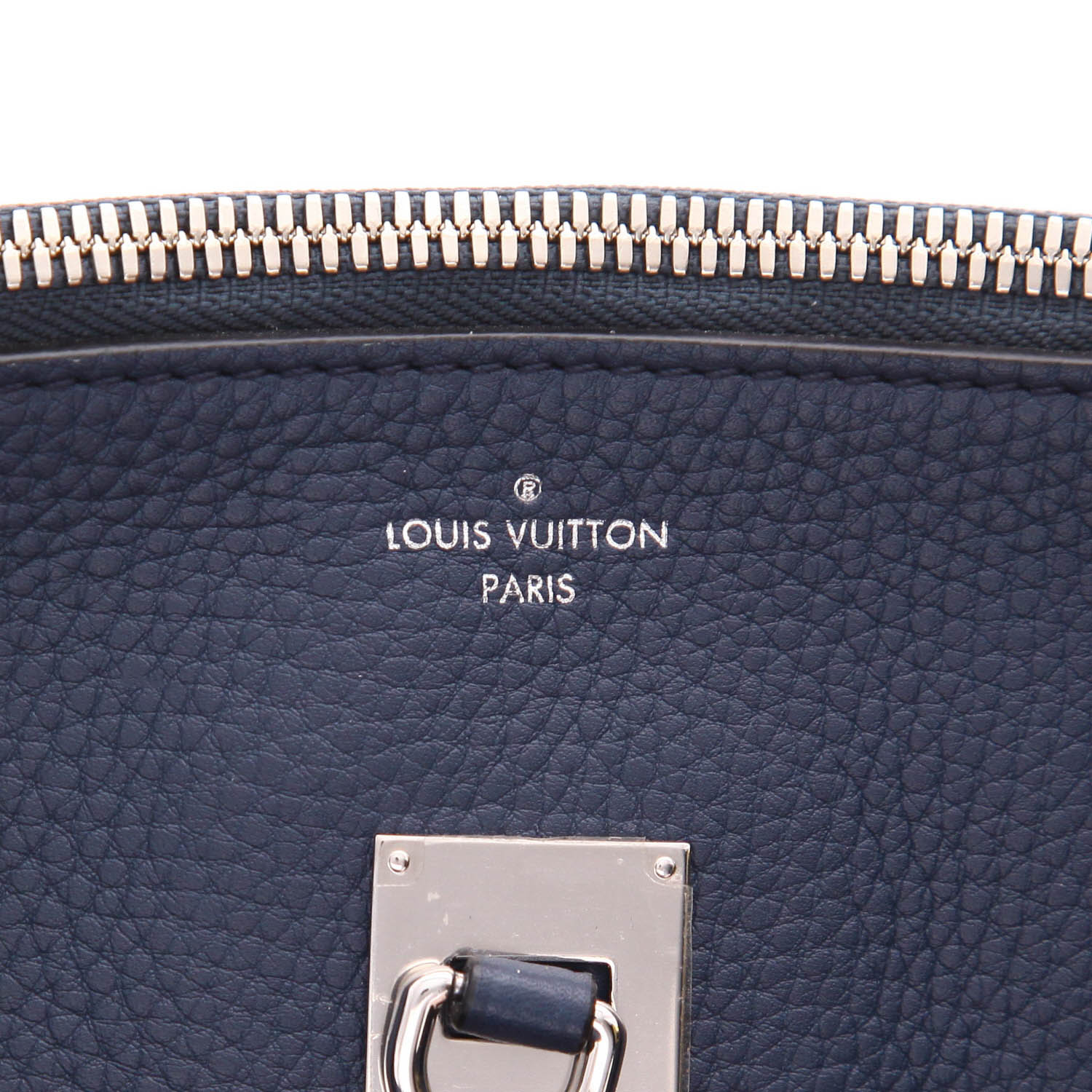 Sac de voyage Louis Vuitton  Steamer Bag - Travel Bag en cuir taurillon clémence bleu - Detail D2